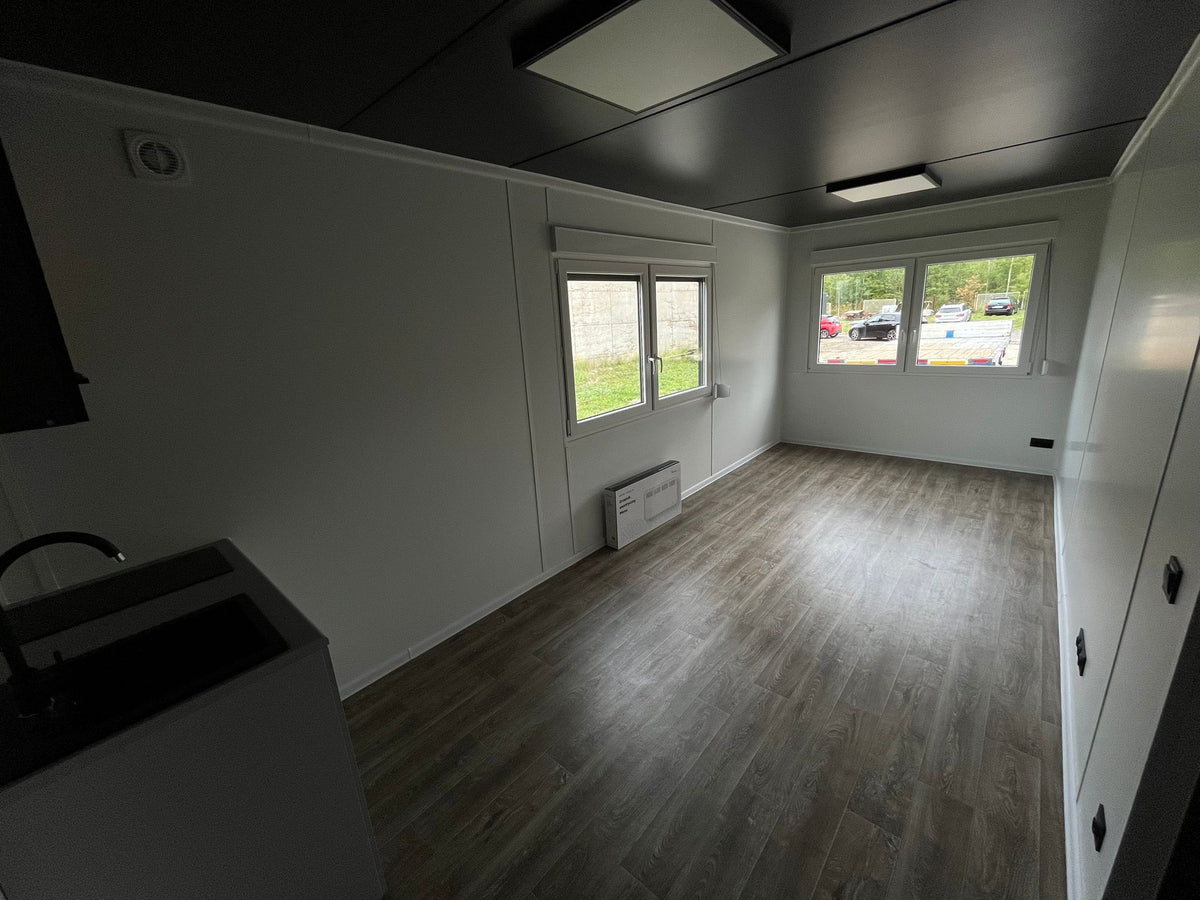 Contenedor Vivienda Premium 8,00 × 2,90 m – Con Cocina, Baño y Ducha