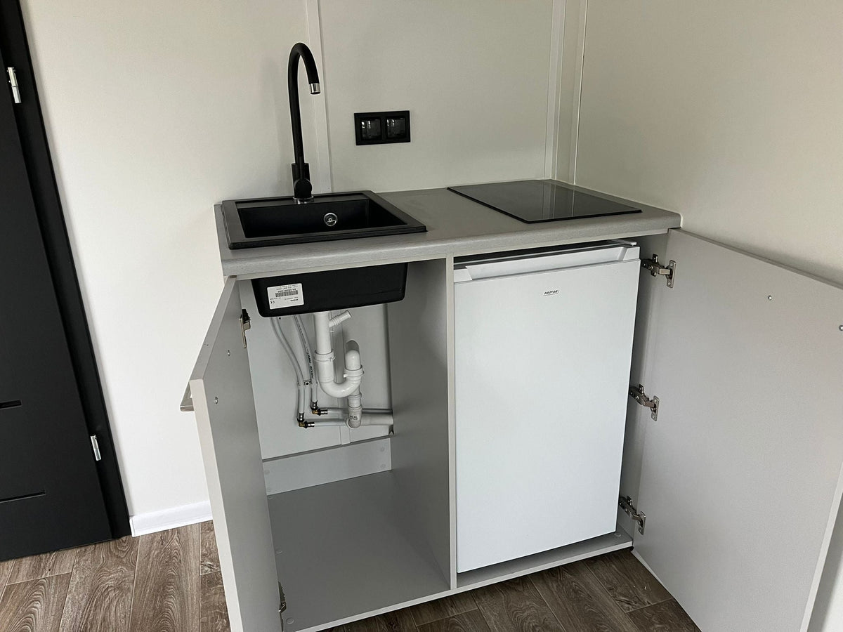 Contenedor Vivienda Premium 8,00 × 2,90 m – Con Cocina, Baño y Ducha