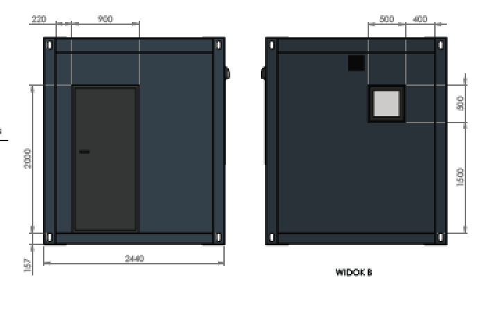Contenedor Vivienda 6,00 × 3,00 m – Con Cocina, Baño y Ducha